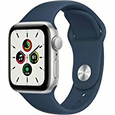 Apple Watch SE (GPS, 40mm) - Silver Aluminum Case with Abyss Blue Sport Band