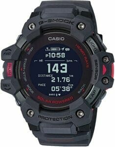 Casio Men's G-Shock Move, GPS + Heart Rate Running Watch, Quartz Solar Assisted Watch with Resin Strap, Gray,