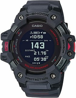 Casio Men's G-Shock Move, GPS + Heart Rate Running Watch, Quartz Solar Assisted Watch with Resin Strap, Gray,
